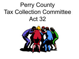 Perry County Tax Collection Committee Act 32