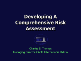 Developing a Comprehensive Risk Assessment