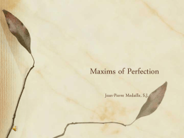 Maxims of Perfection