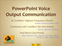 PowerPoint Voice Output Communication Aid