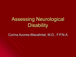 Assessing Neurological Disability