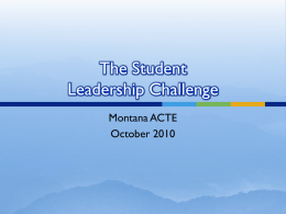 Millennials and Student Leadership Challenge