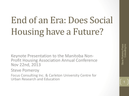 CHRA and a National Affordable Housing Strategy