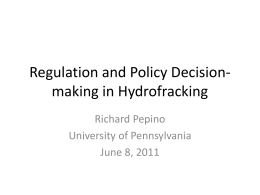 Regulation and Policy Decision