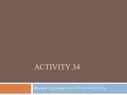 Activity 34: - Mathematical sciences