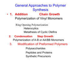 Polycondensation Processes Step