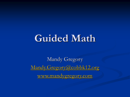 Guided Math - Mandy's Tips for Teachers