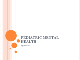 Pediatric Mental Health - Idaho School Counselors