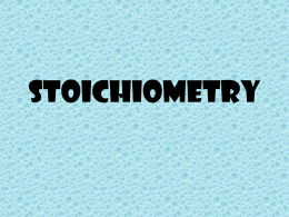 Stoichiometry - Broadneck High School