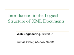 Logical Structure of XML Documents