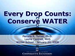 Water Conservation - College of Family and Consumer Sciences