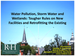 Wetland and Storm Water Regulations Applicable to Real