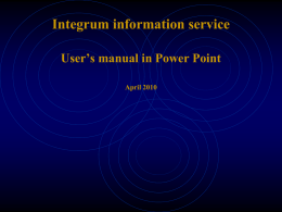 Manual ( Power Point Document)