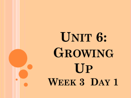 Unit 6 Week 1 Day 2 - Parkland School District