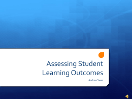 Assessing Student Learning Outcomes