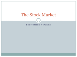 The Stock Market - Social Studies