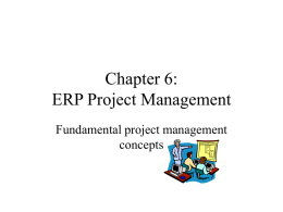 Chapter 6: ERP Project Management