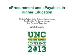 eProcurement and ePayables in Higher Education
