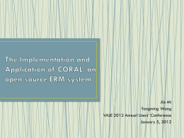 The Implementation and Application of CORAL