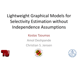 Lightweight Graphical Models for Selectivity Estimation