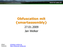 Obfuscation mit {smartassembly} - Bonn-to
