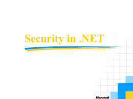 Security in .NET