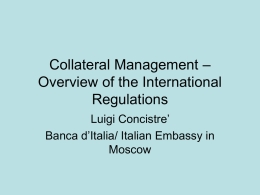Collateral management - lot