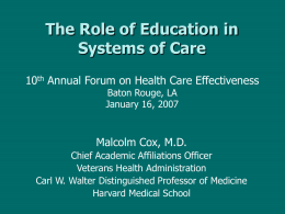 Medical Education at the Crossroads