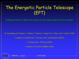 The Energetic Particle Telescope (EPT)
