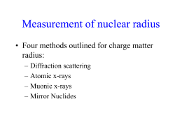 Measurement of nuclear radius