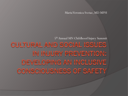 Cultural and Social Issues in Injury Prevention