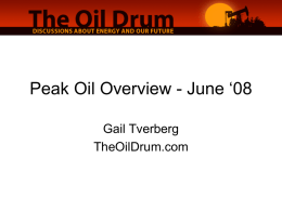 Peak Oil Overview