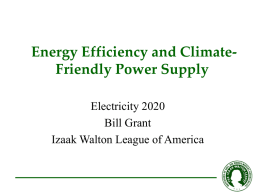 Energy Efficiency and Climate