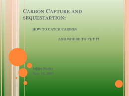 MITIGATION STRATEGY Carbon Capture and sequestartion: