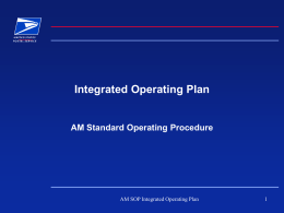AM SOP Integrated Operating Plan