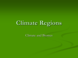 Climate Regions - De Soto High School