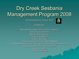 Dry Creek Sesbania Management Program 2008