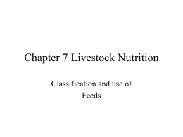 Chapter 7 Livestock Nutrition