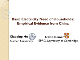PowerPoint 演示文稿 - Energy Policy Research Group