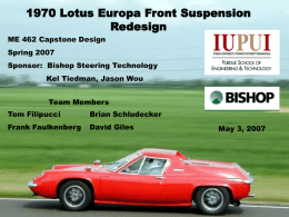 Lotus Europa Front Suspension Redesign