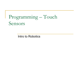 Programming – Touch Sensors