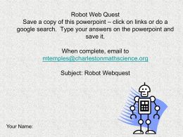 Robot Web Quest