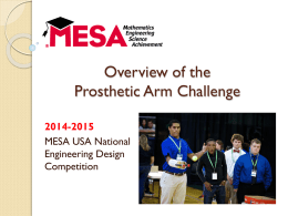 Prosthetic Arm Challenge Event Overview