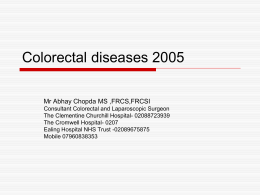 Colorectal diseases 2004
