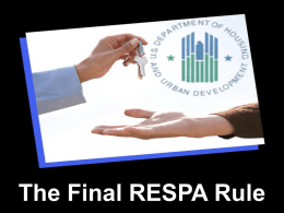 ALTA Final RESPA Rule Presentation