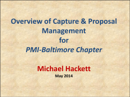 Planning - PMI Baltimore Chapter