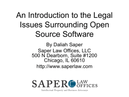 An Introduction to the Legal Issues Surrounding Open