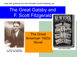 The Great Gatsby and F. Scott Fitzgerald