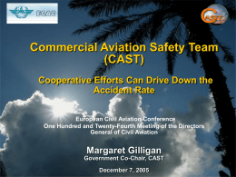 SAFER SKIES Briefing - CAST | Commercial Aviation Safety Team