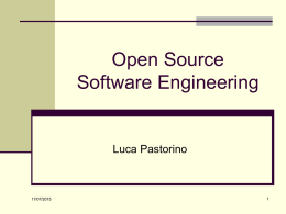 Open Source Software Engineering